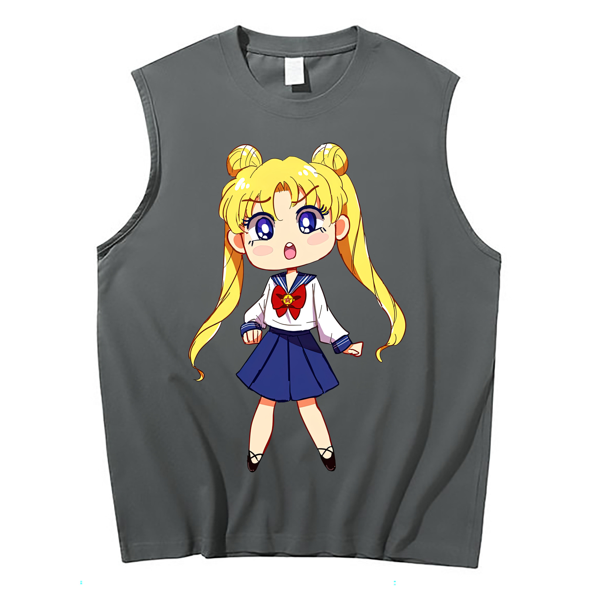 （画像用） 美少女戦士セーラームーン 愛野 美奈子 あいの みなこ Sailor Moon Aino Minako コットン100％タンクトップ（フロントプリント）